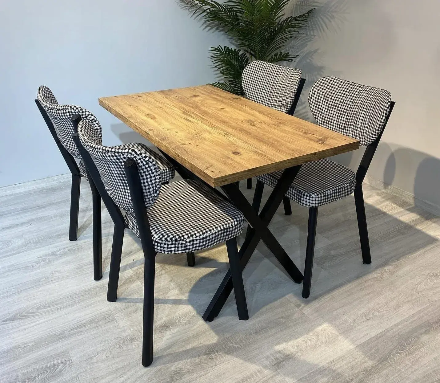 Masif ahşap yemek masa takımı 